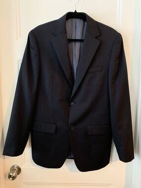 SHOOT COLLECTION, Men's Dress Dark Navy suit Blazer - Tailored Two-Button Jacket
